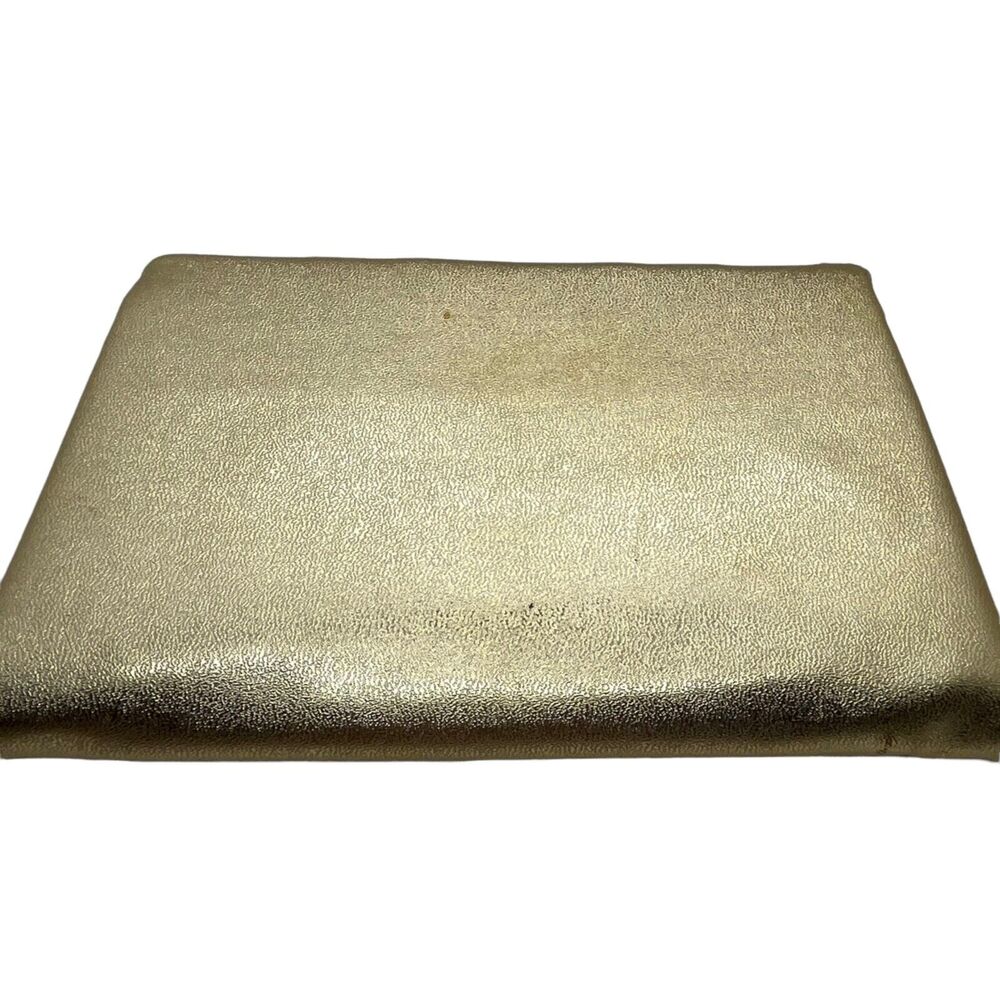 Avon Polished Gold Evening Bag 1978 Pleated Clutch Purse Party New Years w/ Box - Picture 9 of 16